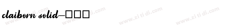 claiborn solid字体转换